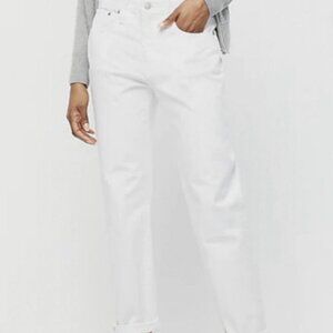Eddie Bauer White Boyfriend Jeans Size 4
